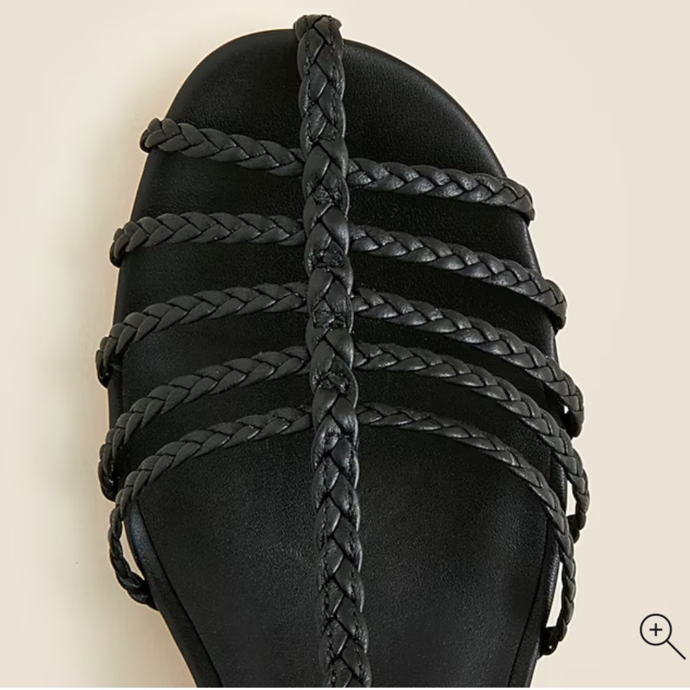 J. Crew Shay braided-strap block-heel sandals in leather. Top rated 5 ⭐️ - Picture 4 of 14